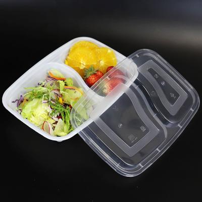 China Lunch Box Microwavable Takeaway Food Breakfast Fruit Salad Box Salad Container Fast Food Takeaway Packaging Box for sale