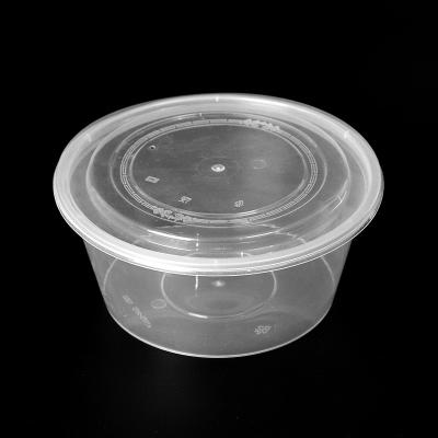 China 1750ml Disposable Noodle Bowl With Lid Food Container Plastic Leakproof Rice Soup Bowls for sale