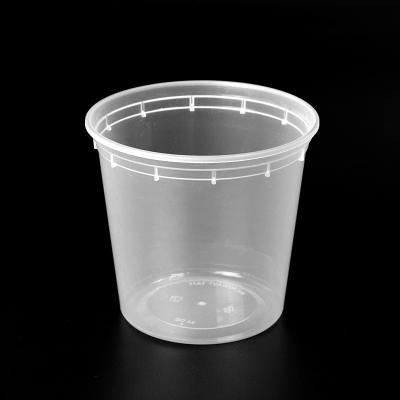 China Wholesale Disposable PP Microwave Soup Bowl Disposable Plastic Soup Bowl With Lid for sale