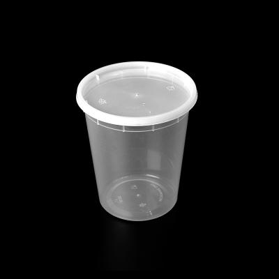 China 12oz pp microwave disposable high quality clear plastic disposable soup bowl with lid for sale