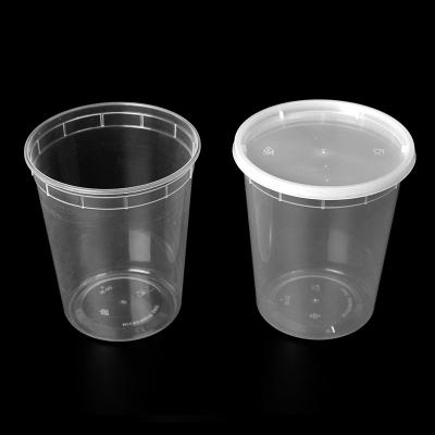 China Eco-friendly Disposable PP Disposable Cheap Takeaway Microwave Food Plastic Soup Bowl for sale