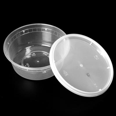 China 8OZ PP Disposable Heat Resistant Microwavable Clear Plastic Soup Bowls With Lid for sale