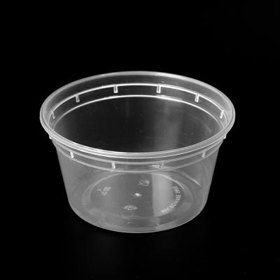 China 12oz PP Microwave Sauce Disposable High Quality Clear Plastic Disposable Soup Bowl With Lid for sale