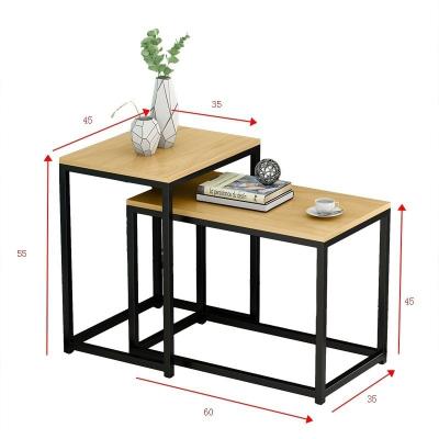 China Amazon Wholesale Industrial Side Hot Selling Combination Table Combination Fashion Living Room Corner Nordic Simple Metal Coffee Table for sale