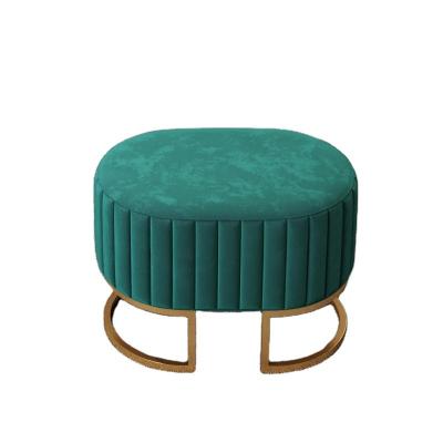 China Nordic Hot Selling Metal Frame Shoe Chang Stool Living Room Furniture Hotel Metal Legs 60cm Simple Modern Light Weight Long Sofa Chair for sale