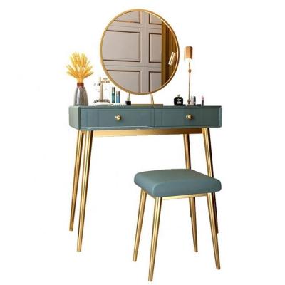 China Nordic Simple Style Modern Lightweight Luxury Makeup For Bedroom Furniture Metal Frame Dressers Table With Drawers for sale