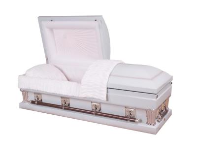 China American Style EXTRA SIZE METAL COFFIN FOR BURIAL for sale