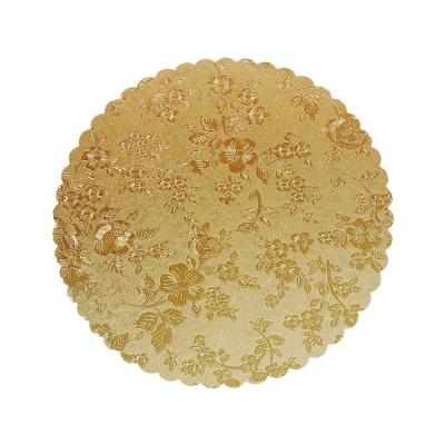 China 6 Inch Greaseproof Round Rose Gold Cake Drum Cardboard for sale