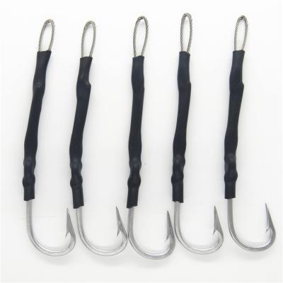 China 7691s Round Flat Single Hook With Line Whole Sale In Store Circle Sea Fishing Hook For Shark Fishing for sale