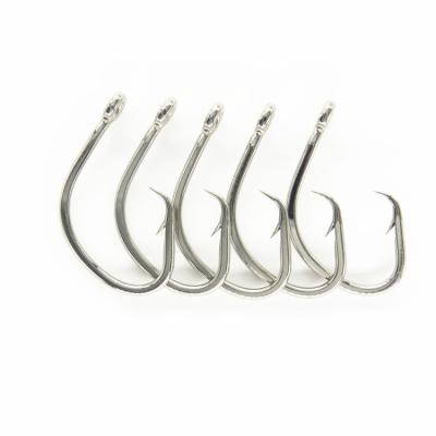 China Octopus Beak 8091 5/0 6/0 7/0 8/0 Whole Sale Black High Carbon Steel Porcelain Sizes All Fresh Saltwater Fish Hooks For Tuna Fishing for sale