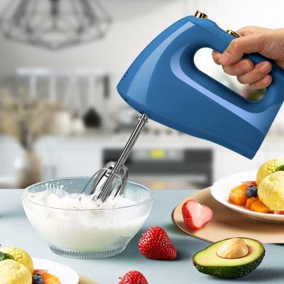 China Beater Ejector Button Cake Stainless Steel Egg Beater Baking Dough Hooks 5 Speed ​​Food Hand Kitchen Mixer for sale