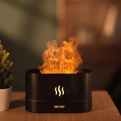 China 3D Fire Flame Effect 3D Flame Simulation USB Essential Oil Flame Aroma Diffuser Ultrasonic Humidifier for sale