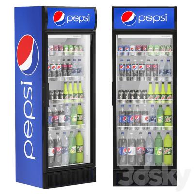 China Single-temperature Commercial Upright Display Cooler Glass Pepsi Refrigerator Door Vertical Cola Beverage Refrigeration Equipment for sale