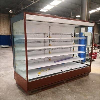 China Commercial Air Curtain Refrigerator Refrigeration Equipment Display Fridge Single-temperature Supermarket Freezer Open Fridge for sale