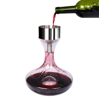 China Minimalist Rabbit Wine Aerator Shower Funnel with Sediment Strainer for sale