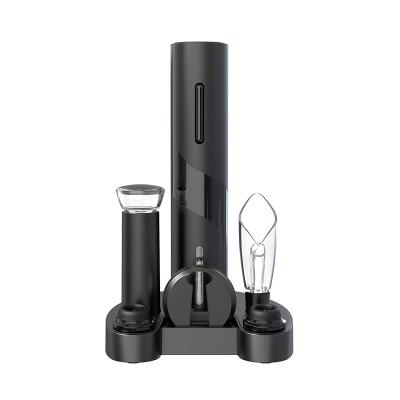 China Black Portable Automatic Electric Wine Corkscrew Durable Elegant Simple Wine Style Opener Wine Tool Bar Package Wine Colorful Set for sale