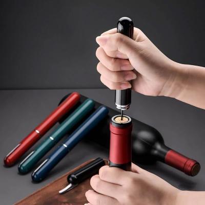 China Small Colorful Shape Pin Cork Remover Pneumatic Corkscrew Compressor Wine Opener Pen New Style Air Pressure Simple Fashionable Elegant Wine Opener for sale