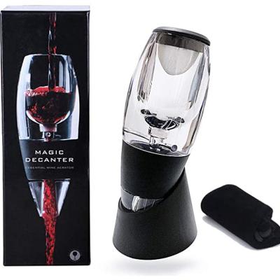 China Acrylic Wine Aerator Quickly Aerating Decanter Magic Dispenser With Rack Wine Accessories for sale