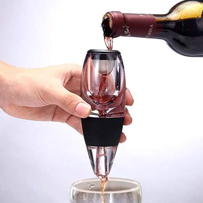 China Magic Wine Decanter Quickly Aerating Acrylic Wine Pourer-Aerator Filter Aerating Wine for sale