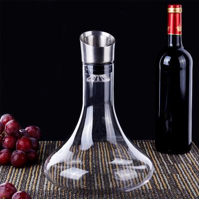 China Quickly Decanter 1000ml High Borosilicate Whiskey Waterfall Crystal Wine Decanter Breathing Aerator, Champagne Decanter for sale