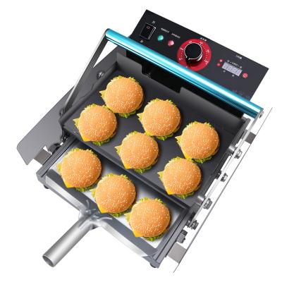 China Commercial Automatic Steamed Hotels Fast Food Hamburger Machine Burger Toaster Burger Grill Machine for sale