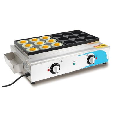 China Food Processing Machine Plug-in Electric Heater 18 Holes Burger Pancake Machine / Egg Waffle Maker for sale