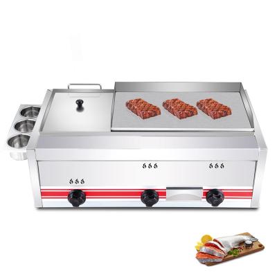 China Hotel Teppanyaki Table Top Grill Gas Griddle Countertop Gas Griddle Commercial for sale