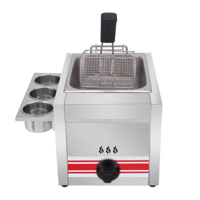 China Restaurant Fryer Commercial Single Tank Deep Fryer Gas French Fryer for sale