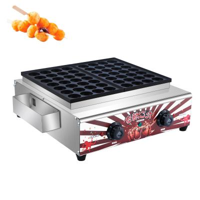 China Commercial electric double-dish Japanese takoyaki machine fish ball meatball BBQ grill restaurant snack making machine for sale