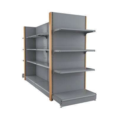 China Hot Sale Double Sided Commercial Pet Products Mall Storage Metal Shelves Gondola Shelving Supermarket Double Sided Shelf Rack for sale