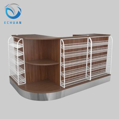 China Mini Market Restaurant Cashier Desk Types Combination Cabinet Display of no. Gondola Grocery Equipment ECHX02CD for sale