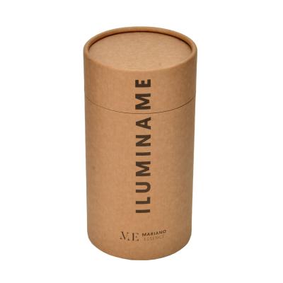 China Recycled Materials Custom Size And Logo Paper Tube Cylinder Hot Stamping Round Packaging Box Biodegradable Cardboard Gift Candle Packaging for sale