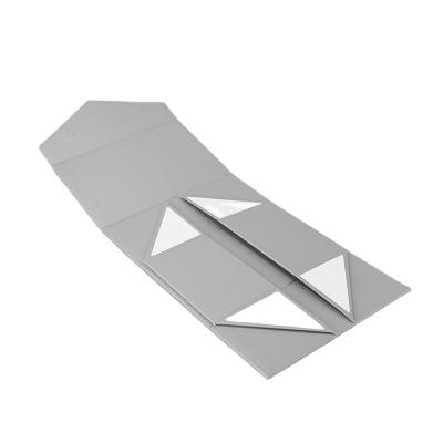 China Gray Magnet Closure Foldable Cardboard Paper Gift Box Gray Logo Luxury Collapsible Lid EVA Foam Handmade Custom Rigid Gift For Perfume for sale