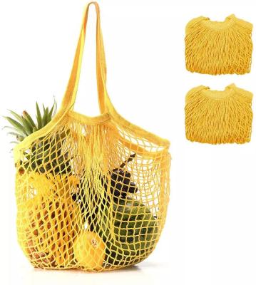 China Durable Fashion Cotton Mesh Bags For Grocery Shopping Reusable Washable Fruit Vegetable for sale