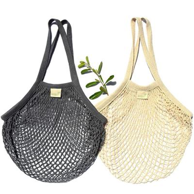 China Sustainable Reusable Fruit Packaging Net Tote Bag Market Vegetable Cotton For Shopping for sale