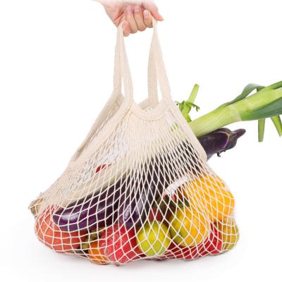 China Durable Universal Fine Drawstring Grid Sealing Vegetable Cotton Mesh Tote Bag for sale