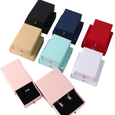 China New design handmade jewelry gift jewelry boxes low cost kraft paper packaging handmade jewelry box china supplier for sale