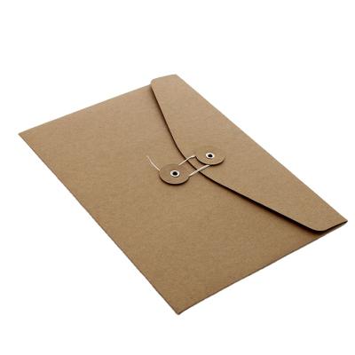 China Disposable Custom Printed Brown C4 C5 C6 A4 A5 Kraft Size / Customized Art Paper Envelope With Logo Or String for sale