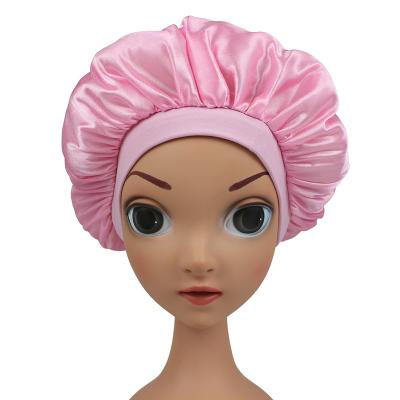 China Mommy and Me Silk Logo Kids Child Bonnets Designer Satin Single Layer Wholesale Striped Bonnets for sale