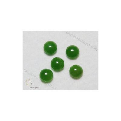 China Good Quality Genuine Nephrite Green Jade Jade Gemstone Cabochon 6mm for sale