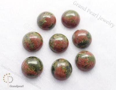 China 8mm Unakite cabochon around 8MM for sale