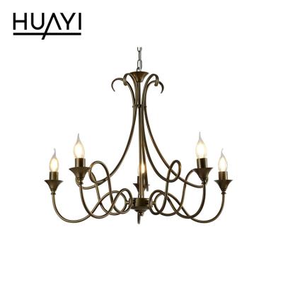 China HUAYI Europe modern style interior decoration lighting for restaurant villa bar ceiling chandelier the retro for sale