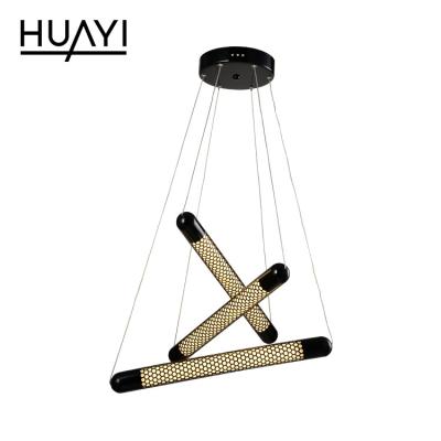 China HUAYI Contemporary Style Mesh Iron Modern Dining LED Chandelier Living Room Pendant Light Indoor Elegant Decoration for sale