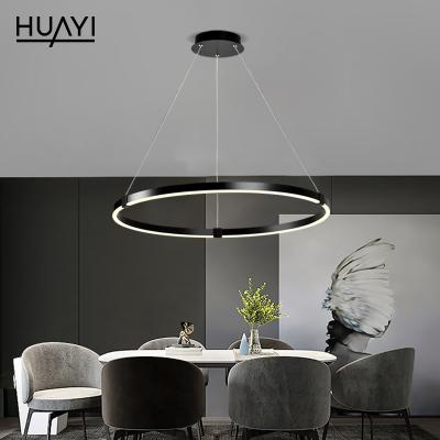 China Modern Warm Nordic Style Home Living Room Indoor Hanging Ring LED Modern Pendant Light for sale