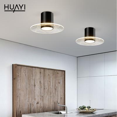 China HUAYI New Design Modern Acrylic Style Living Room LED Aluminum Antique Elegant Ceiling Light Outdoor Mounted for sale