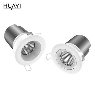 China HUAYI Modern Simple Competitive Price Indoor Embedded 7W 9W 12W Aluminum Changing Room Around LED Spotlight for sale