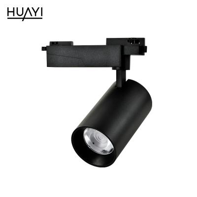 China Modern High Quality Indoor Black 15W 20W 25W 30W 35W 40W LED Store Decoration HUAYI COB Aluminum Track Lighting for sale