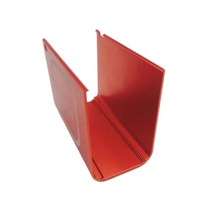 China Medical Precision Bending Machine CNC Industrial Design Automatic Red Anodizing Aluminum Sheet Metal Parts for sale