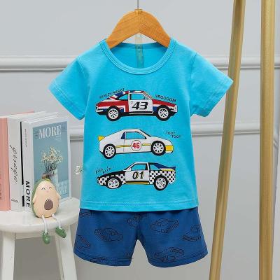 China QUICK DRY Boys Sleep Wear Cartoon Summer Children Kids Comfortable Boys Pajamas for sale