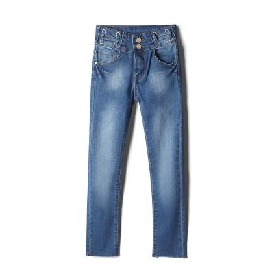 China High quality QUICK DRY cross girl kids straight jeans long jeans for sale